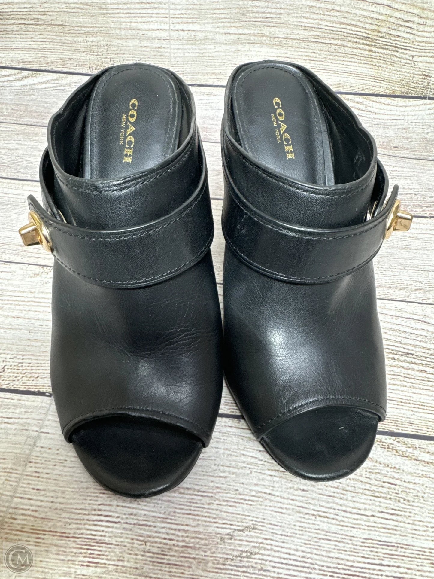 Sandals Designer By Coach In Black, Size: 7