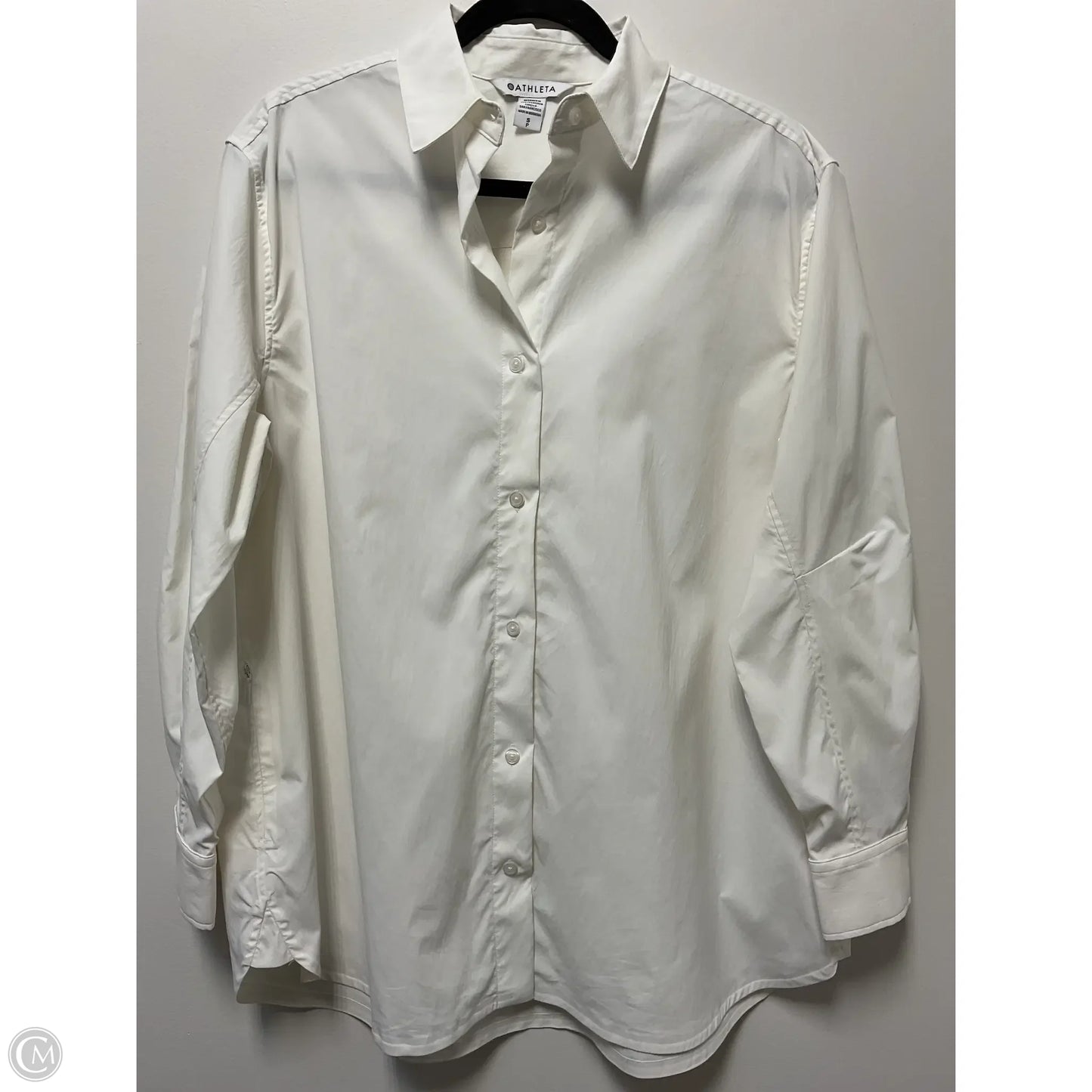 Top Long Sleeve By Athleta In White, Size: S