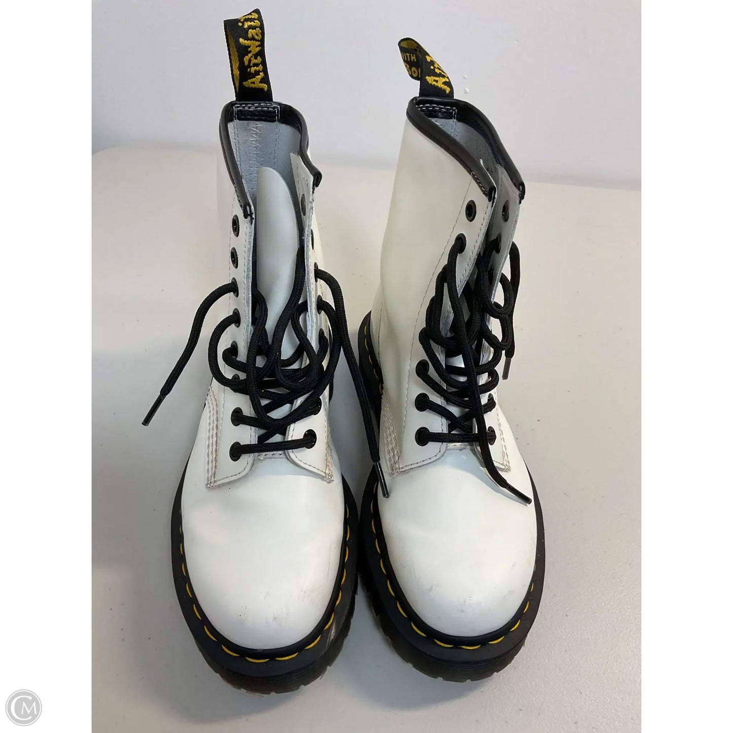 Boots Combat By Dr Martens In White, Size: 6