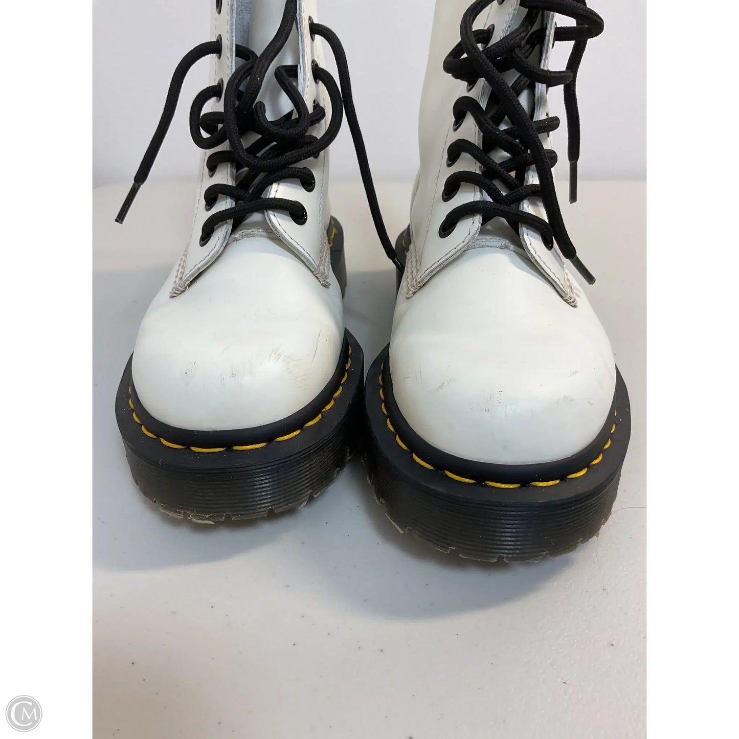 Boots Combat By Dr Martens In White, Size: 6