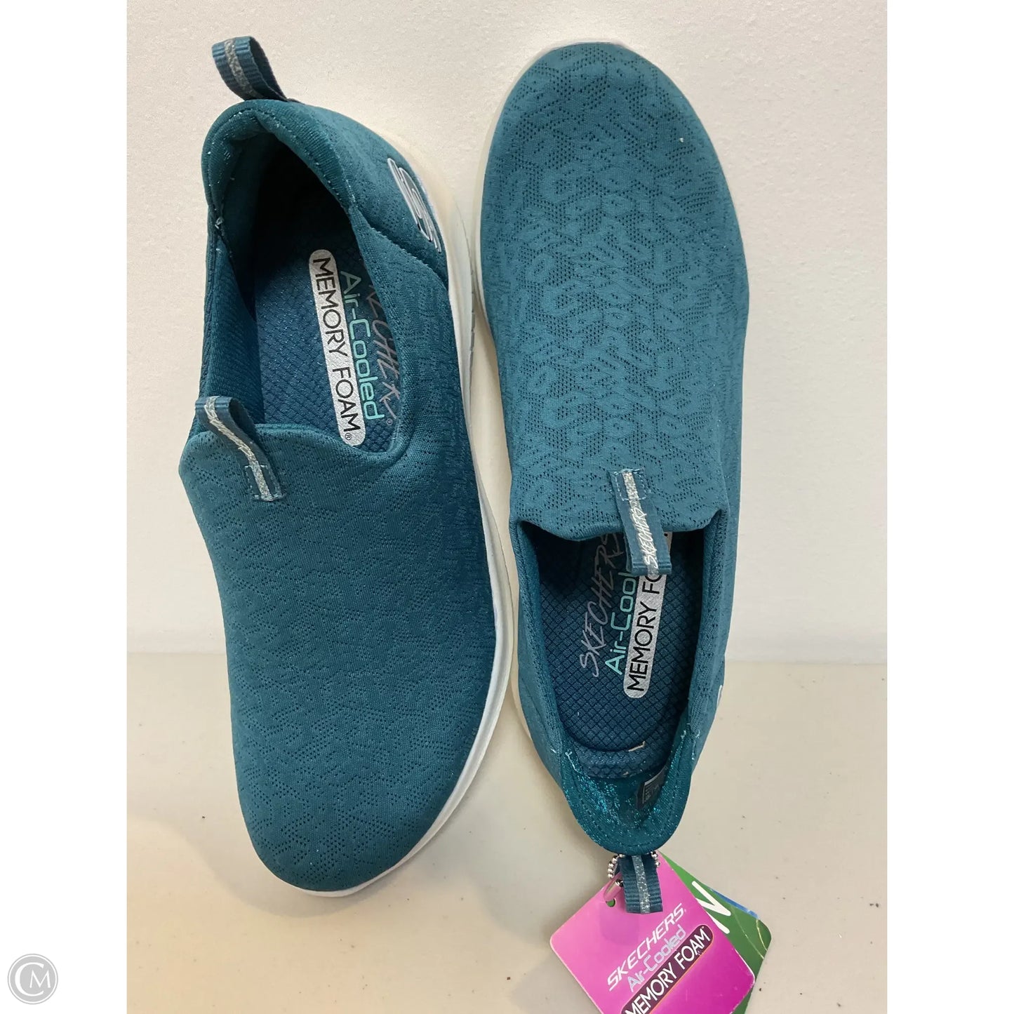 Shoes Sneakers By Skechers In Teal, Size: 8