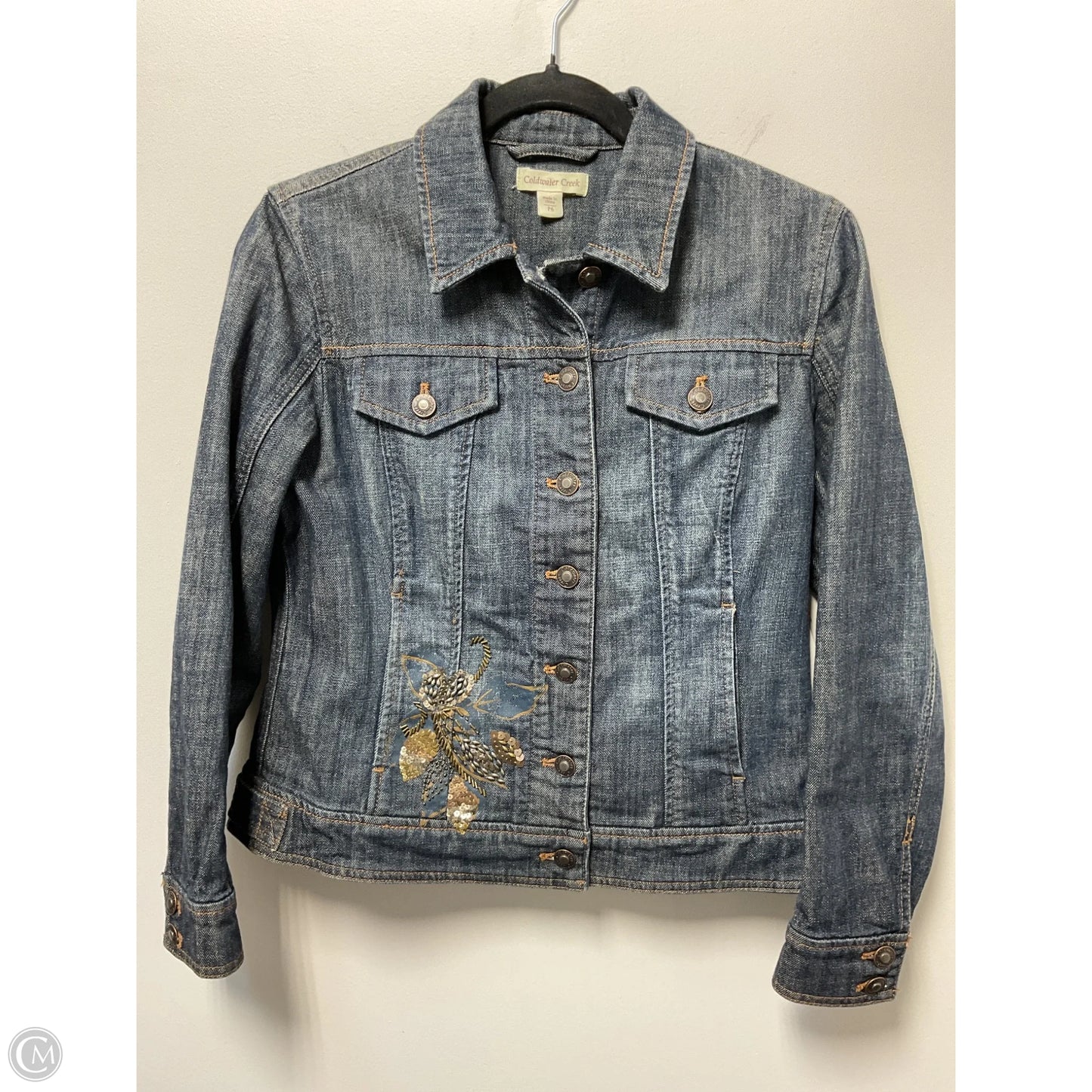 Jacket Denim By Coldwater Creek In Blue Denim, Size: Sp