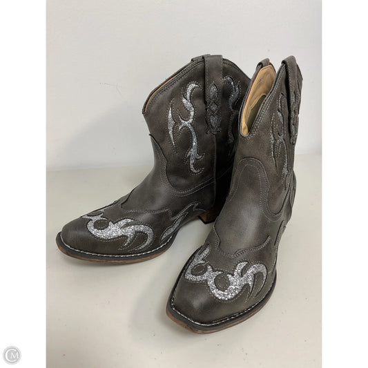 Boots Western By Pierre Dumas In Brown & Silver, Size: 10