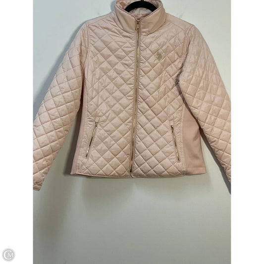 Jacket Puffer & Quilted By Us Polo Assoc In Pink, Size: M