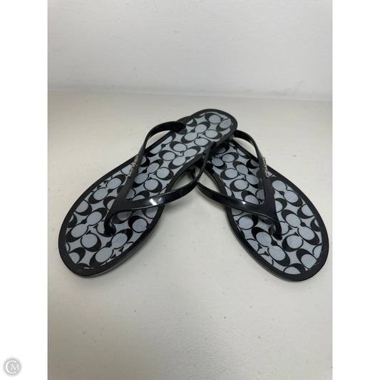 Sandals Designer By Coach In Black, Size: 6