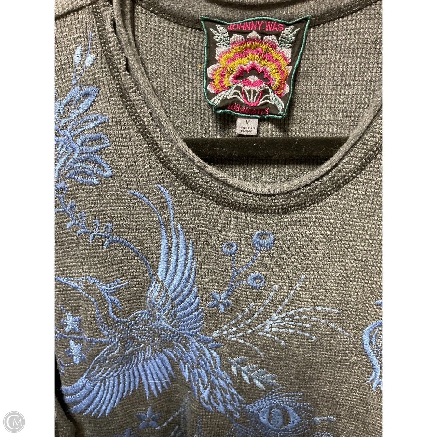 Top Long Sleeve By Johnny Was In Grey, Size: M