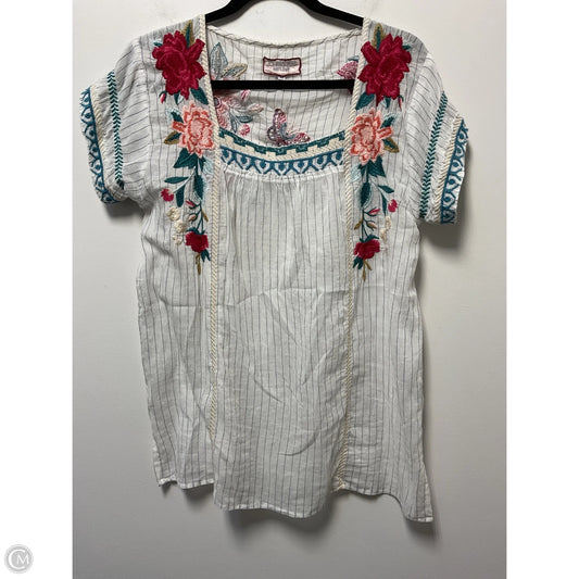 Top Short Sleeve By Johnny Was In Teal, Size: M