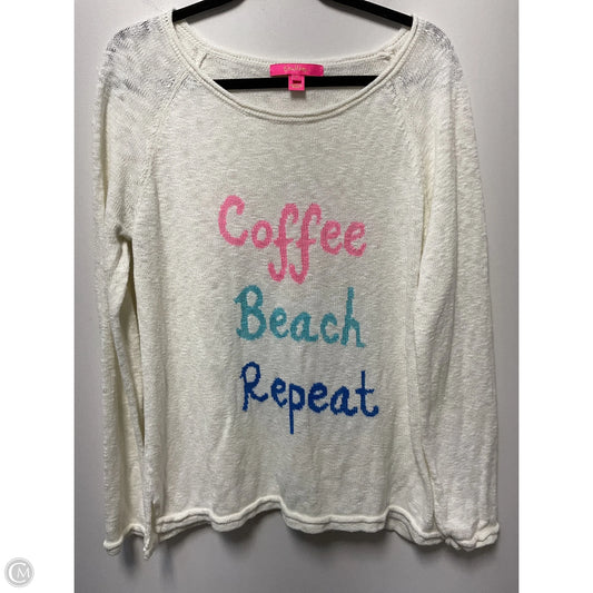 Sweater Designer By Lilly Pulitzer In Cream, Size: Xl