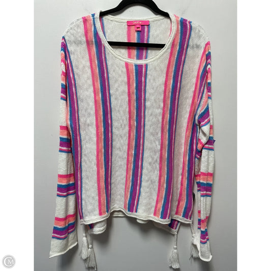 Sweater Designer By Lilly Pulitzer In Striped Pattern, Size: L