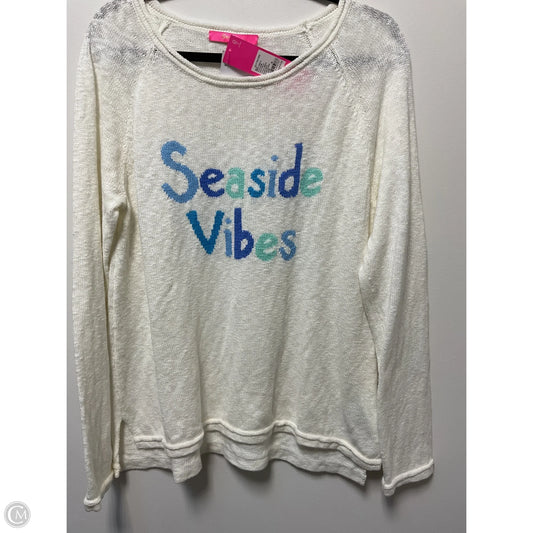 Sweater Designer By Lilly Pulitzer In Cream, Size: Xl