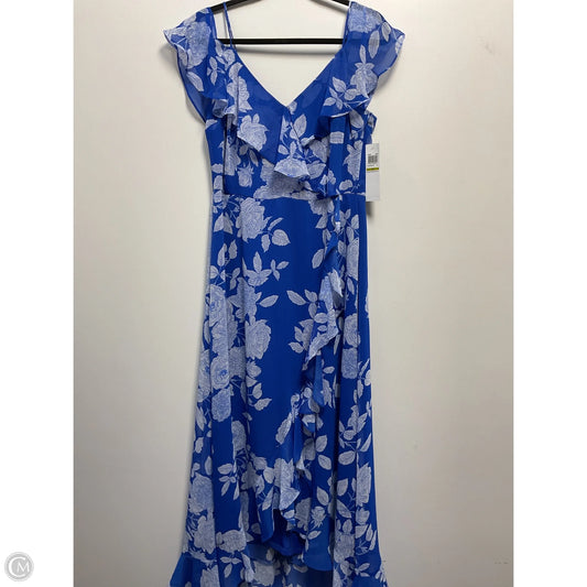 Dress Party Midi By London Times In Blue & White, Size: Xl
