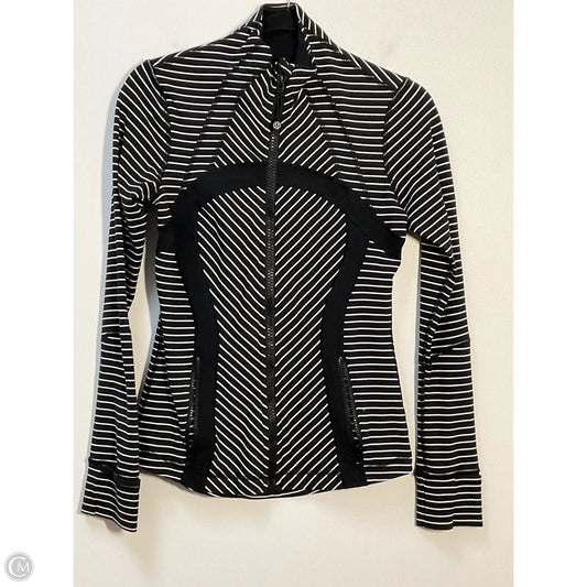 Athletic Jacket By Lululemon In Black & White, Size: 6