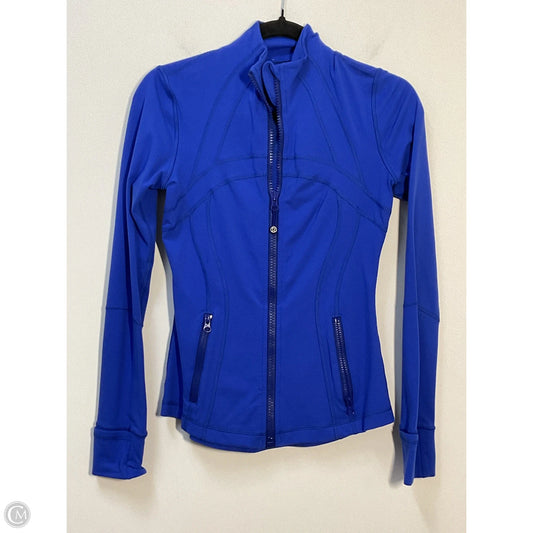 Athletic Jacket By Lululemon In Blue, Size: 4
