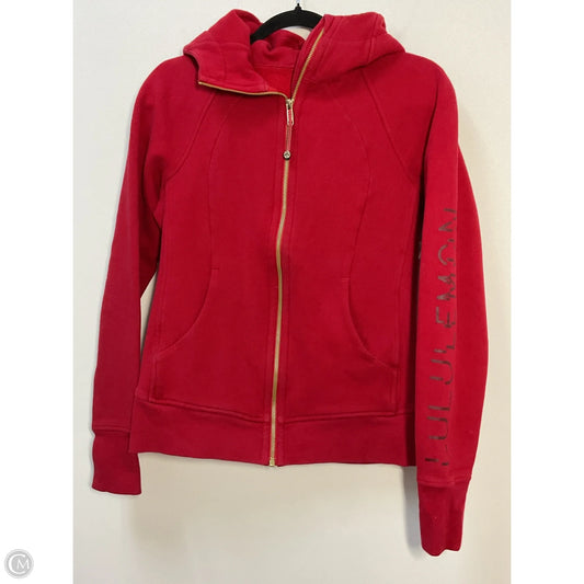 Athletic Jacket By Lululemon In Red, Size: 6