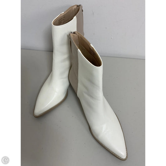 Boots Mid-calf Heels By Clothes Mentor In Cream & Tan, Size: 8.5