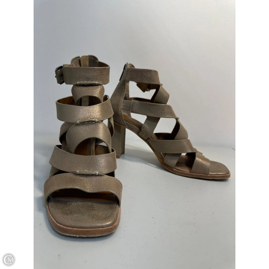 Sandals Heels Block By Donald Pliner In Gold, Size: 8.5