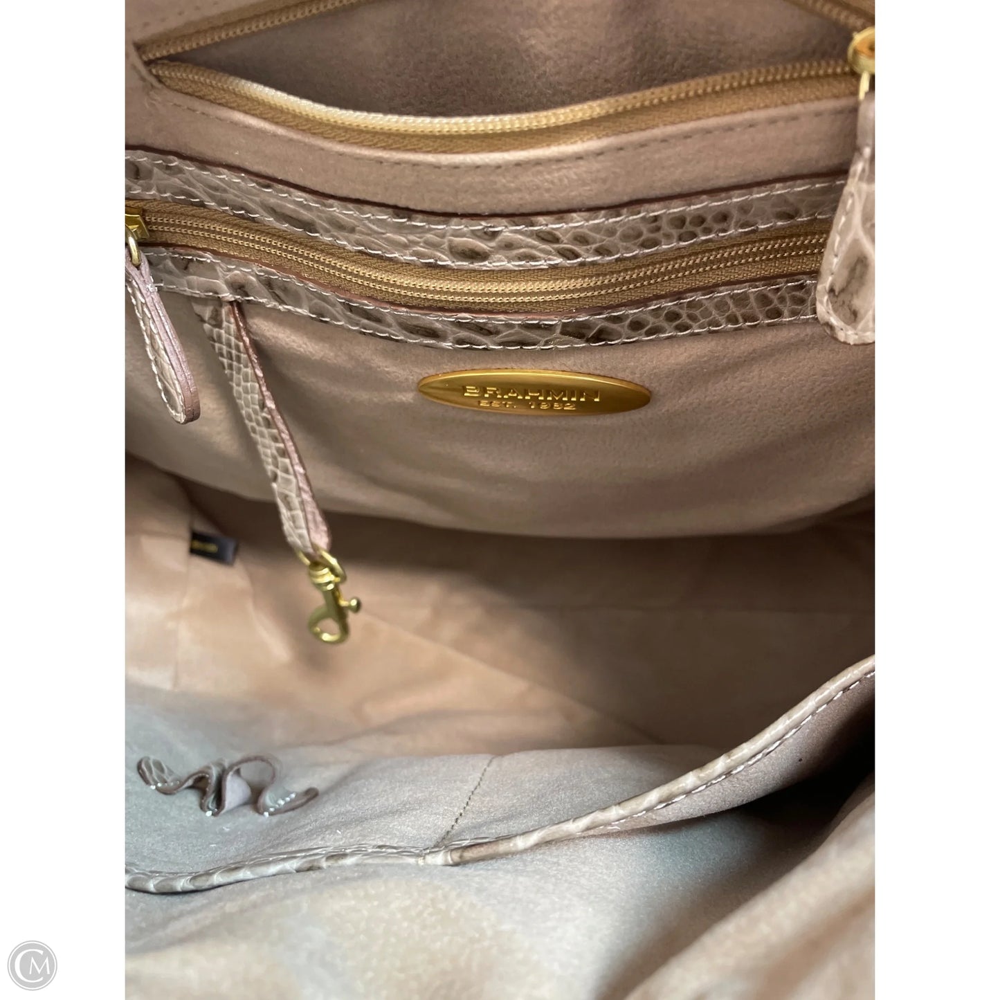 Handbag Designer By Brahmin, Size: Large