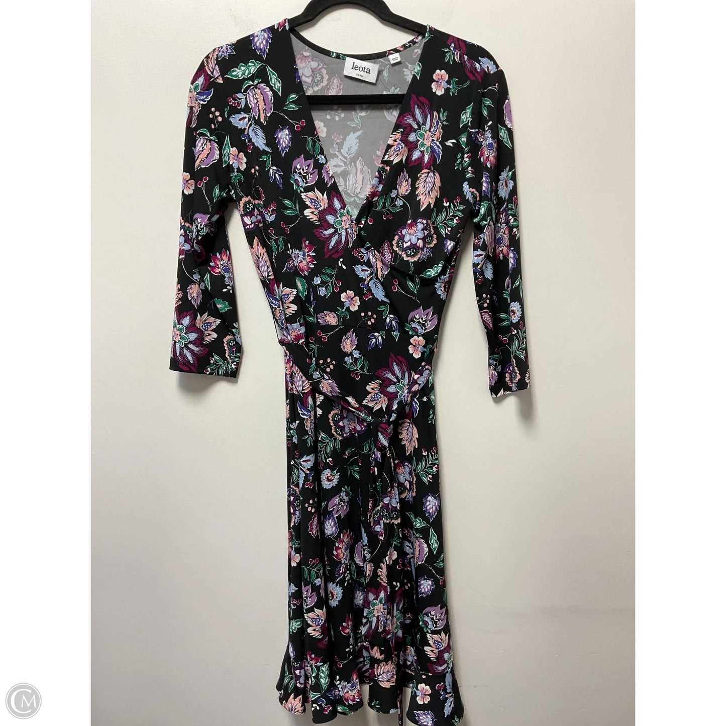 Dress Casual Midi By Leota In Black & Pink, Size: S