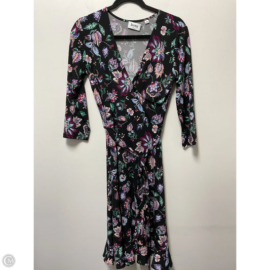 Dress Casual Midi By Leota In Black & Pink, Size: S