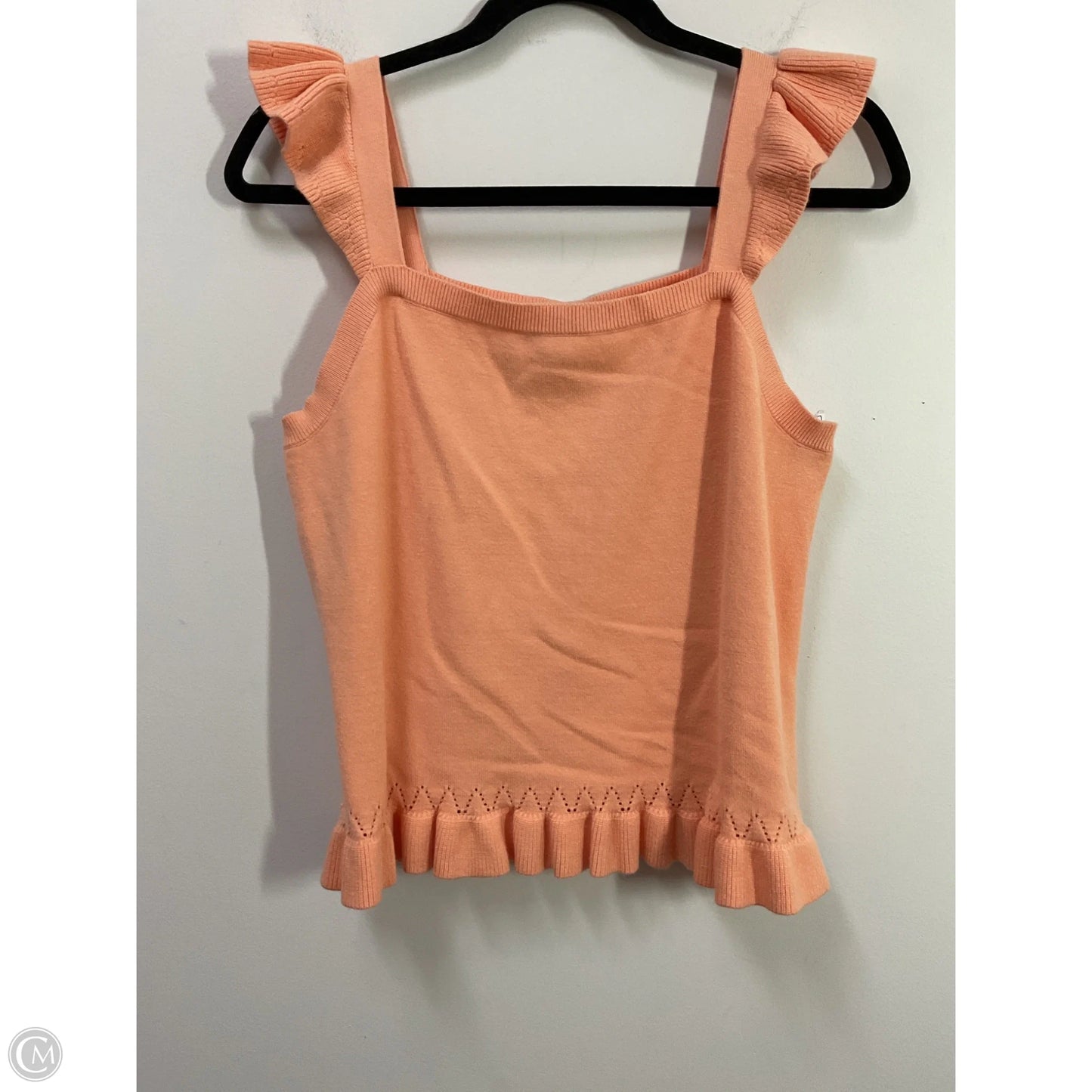 Top Sleeveless By Loft In Peach, Size: L