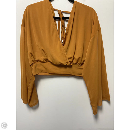 Top Long Sleeve By Free People In Gold, Size: M
