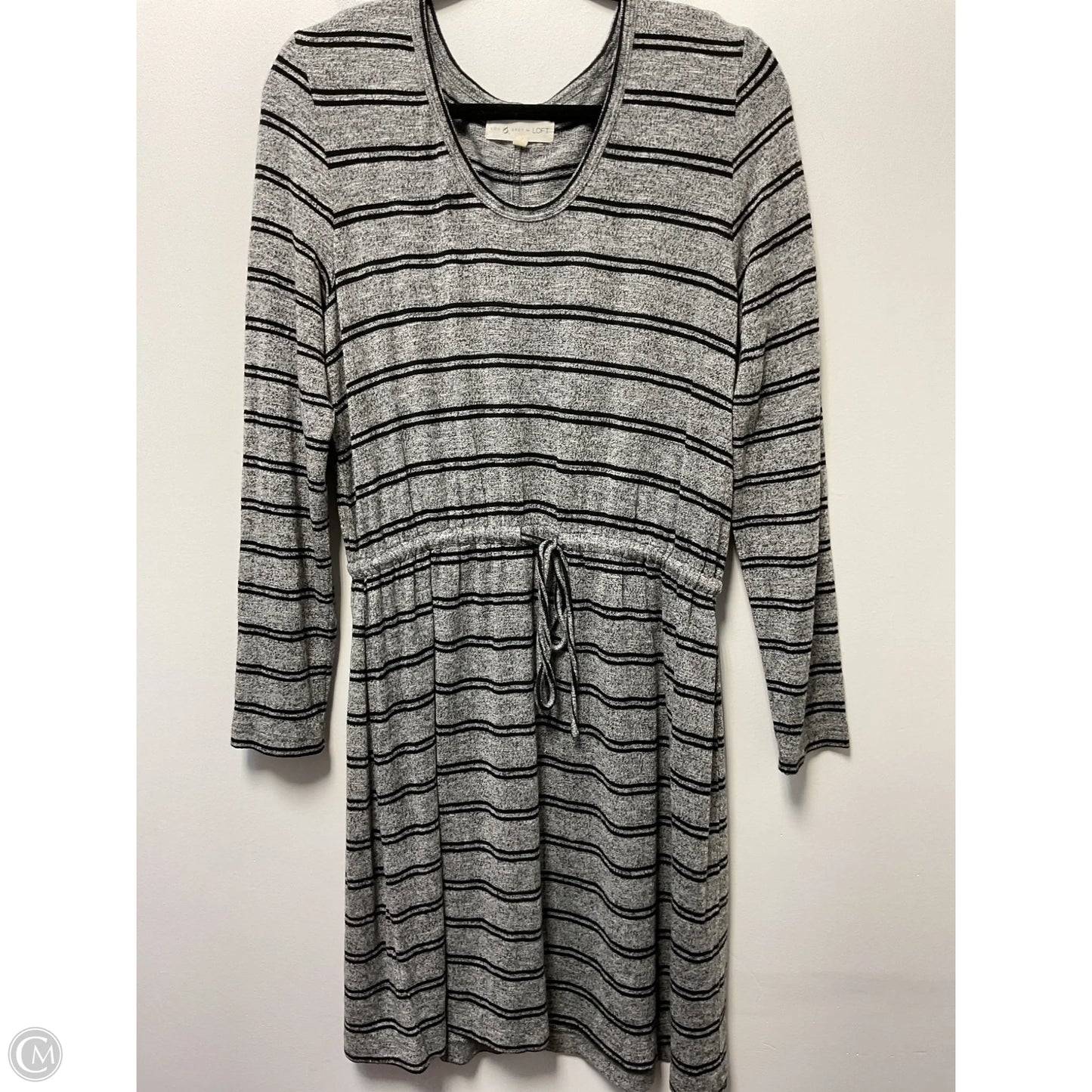 Dress Casual Midi By Lou And Grey In Black & Grey, Size: M