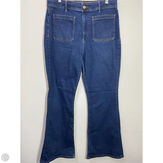 Jeans Boot Cut By Loft In Blue Denim, Size: 14