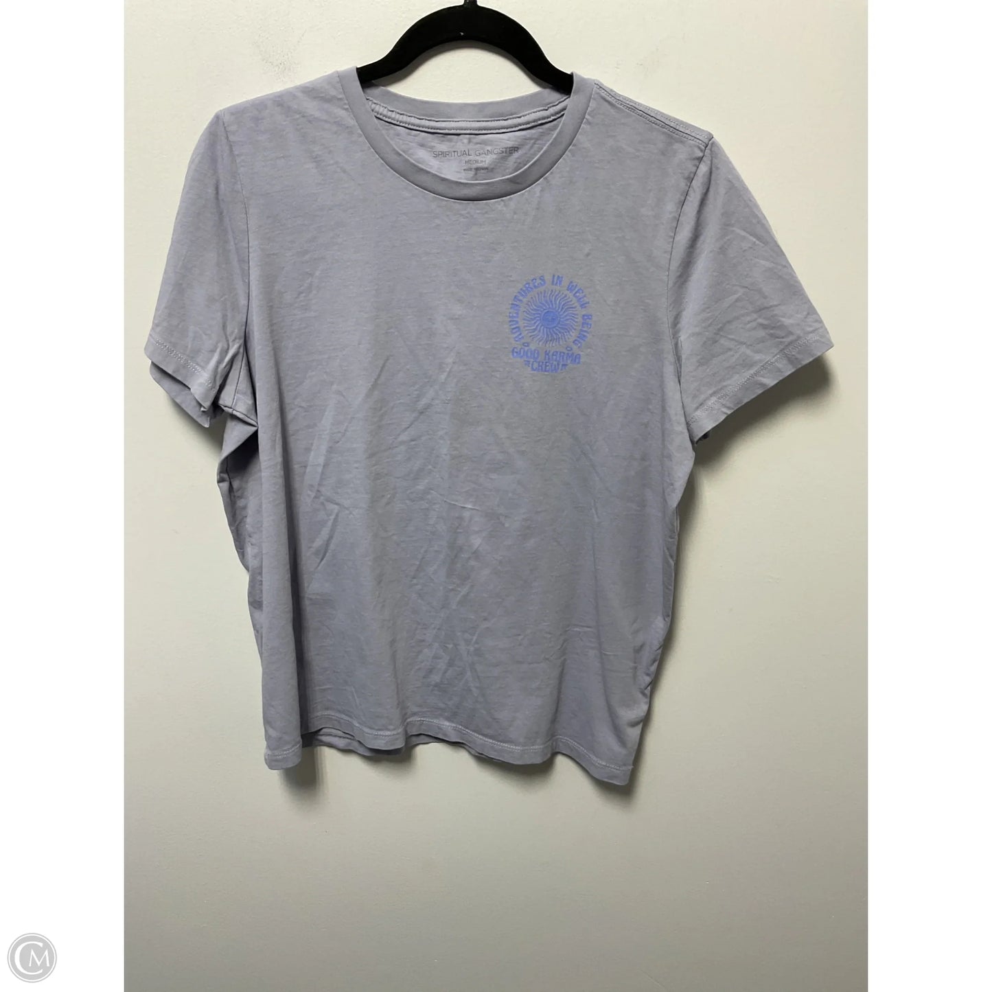 Top Short Sleeve Basic By Spiritual Gangster In Purple, Size: M