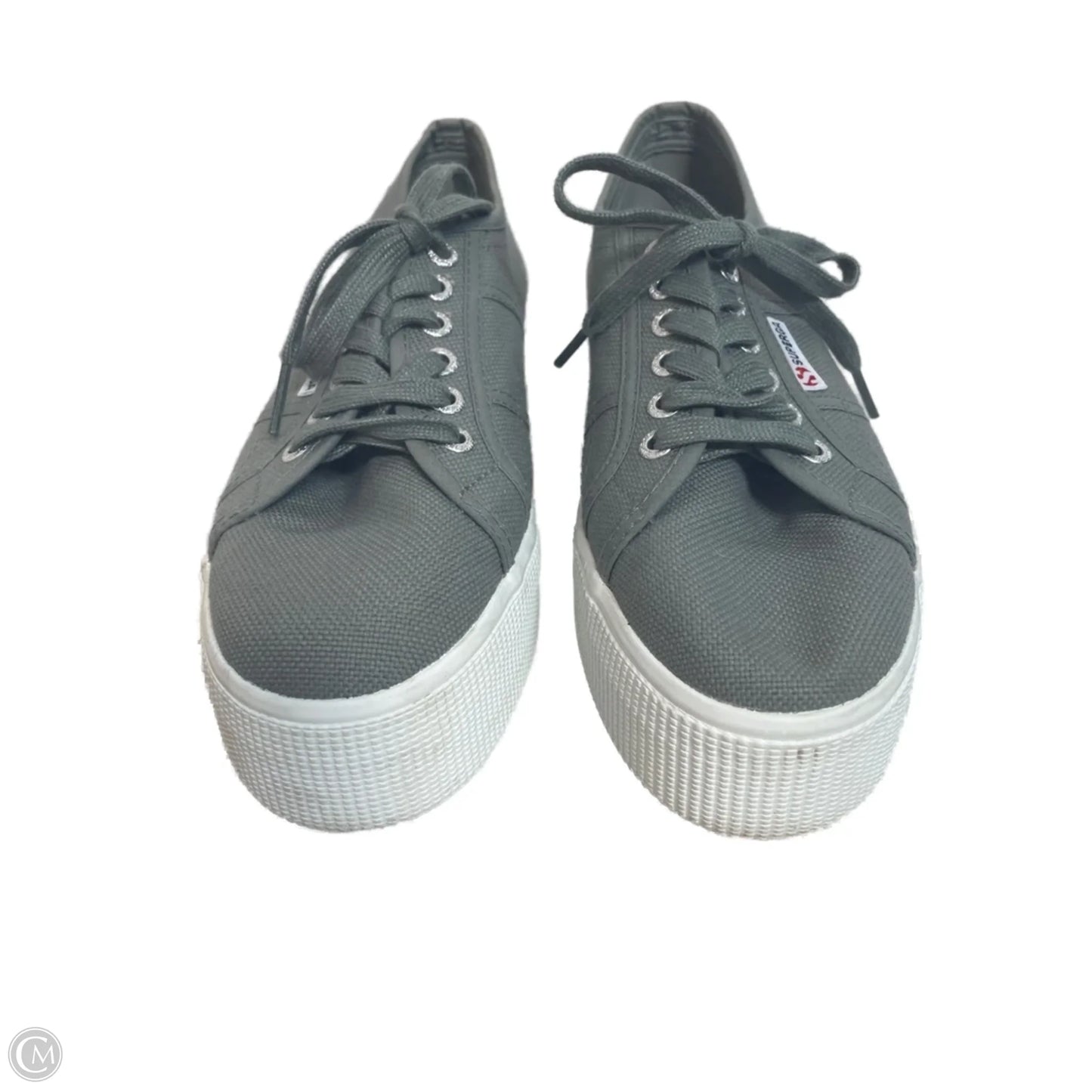 Shoes Sneakers By Superga In Grey, Size: 9
