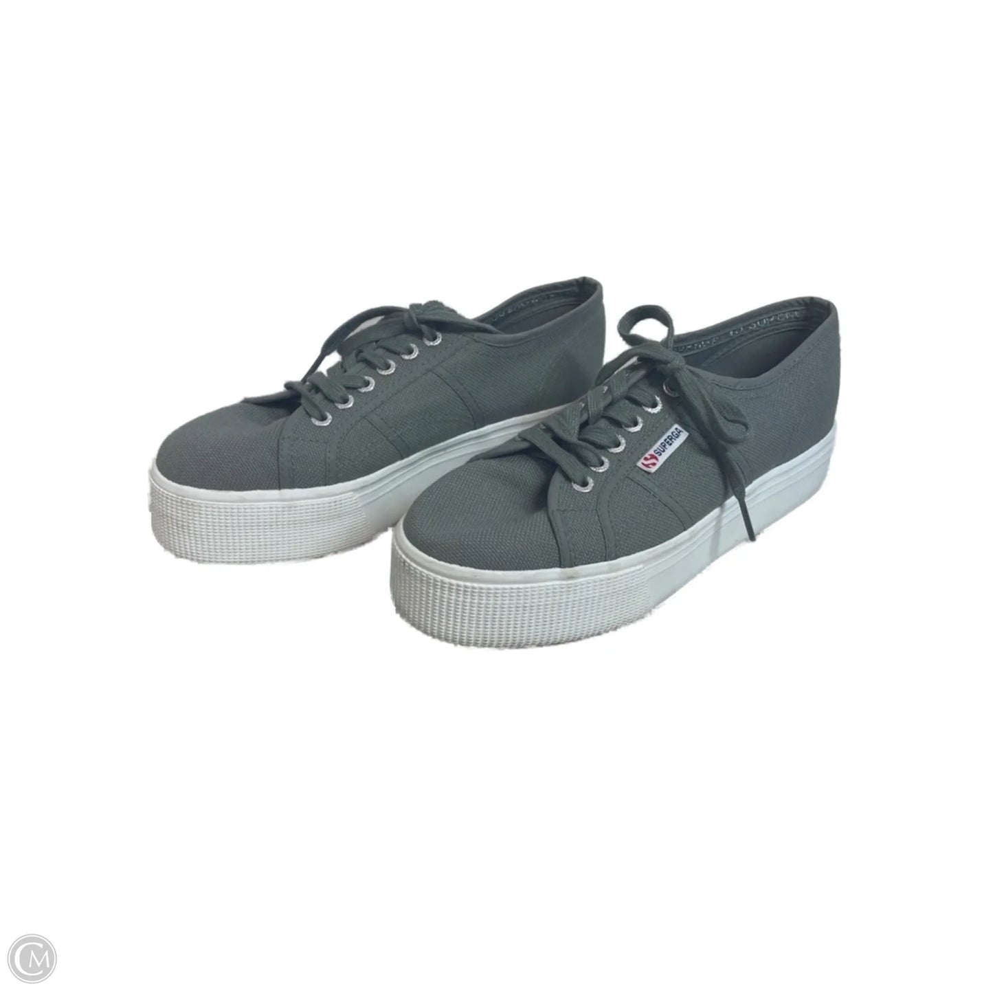 Shoes Sneakers By Superga In Grey, Size: 9