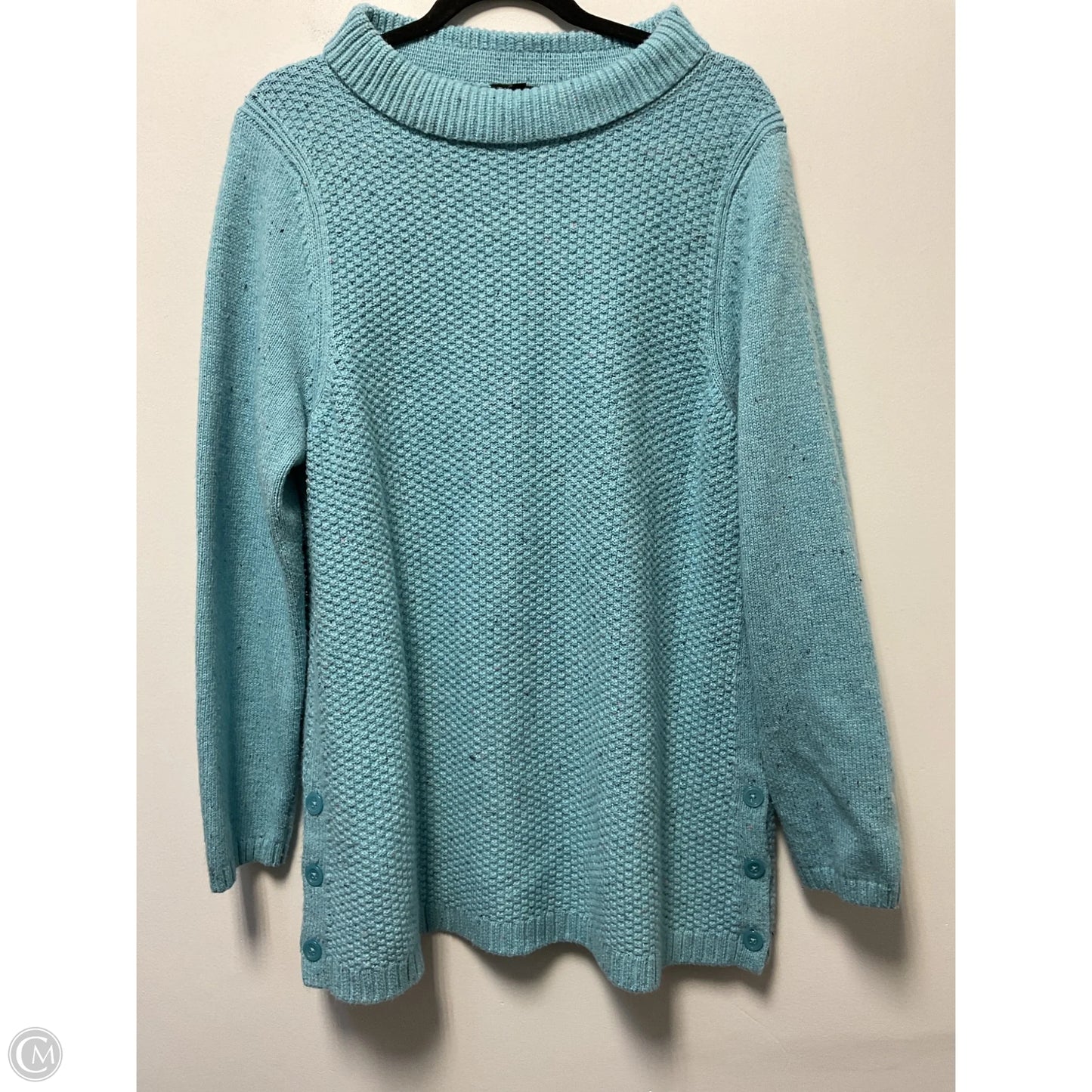 Sweater By Talbots In Aqua, Size: Xl