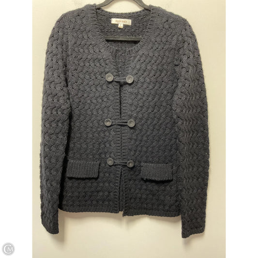 Sweater Cardigan By Ellen Tracy In Black, Size: L