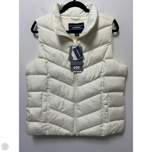 Vest Puffer & Quilted By Lands End In Cream, Size: L