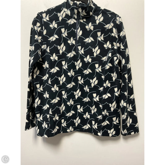 Athletic Fleece By Lands End In Black & Cream, Size: S
