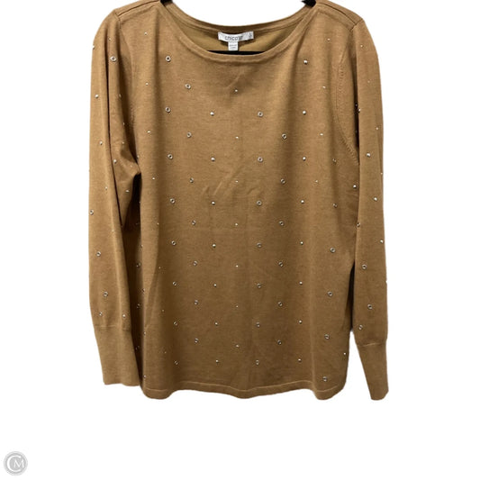Sweater By Chicos In Tan, Size: L