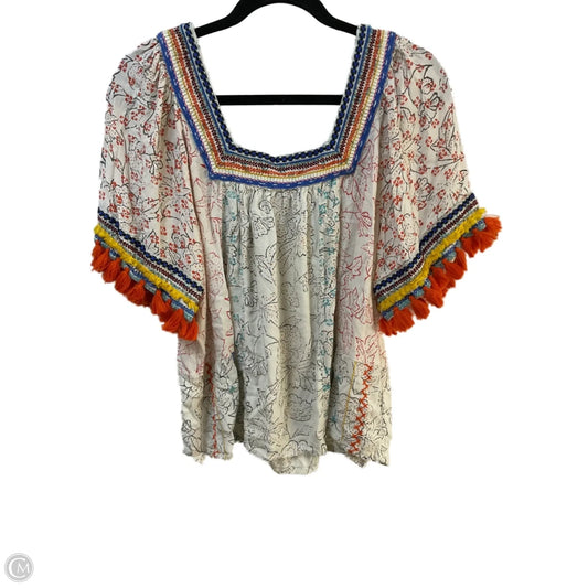 Top Short Sleeve By Maeve In Multi-colored, Size: M