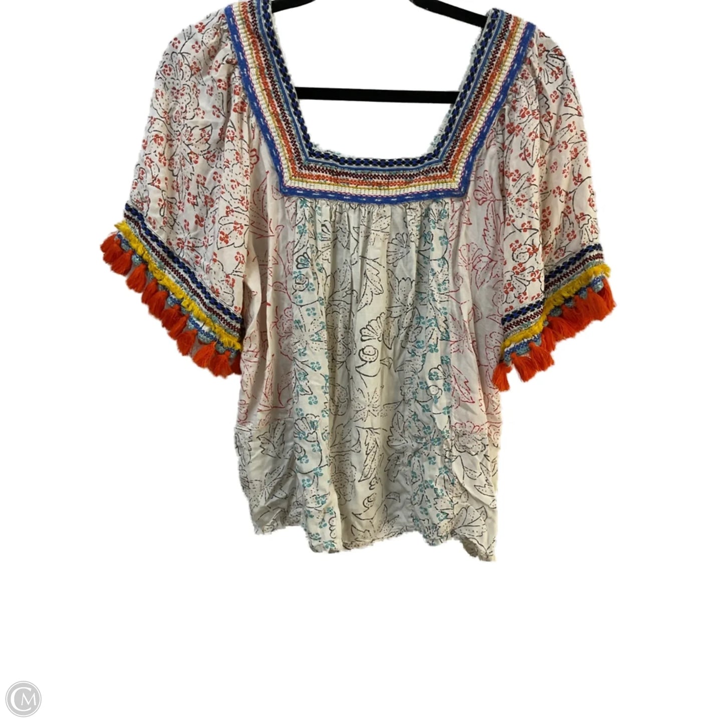 Top Short Sleeve By Maeve In Multi-colored, Size: M