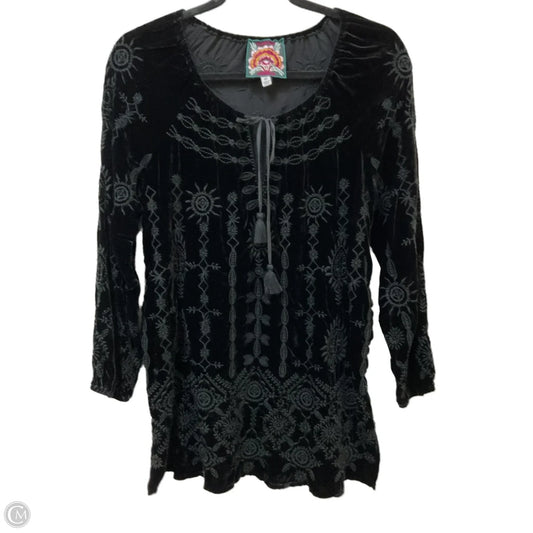 Tunic Long Sleeve By Johnny Was In Black, Size: Xs