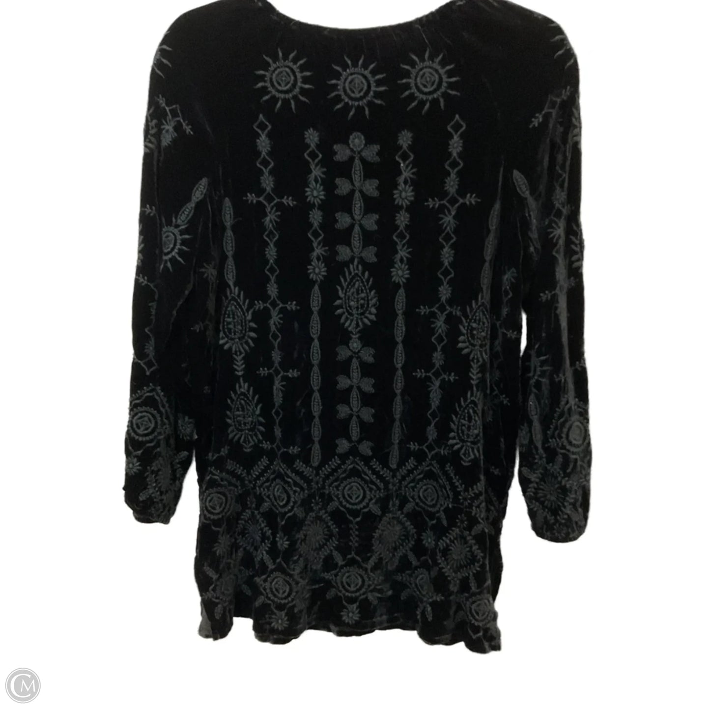 Tunic Long Sleeve By Johnny Was In Black, Size: Xs