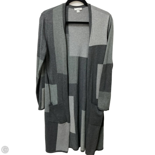 Sweater Cardigan By J. Jill In Black & Grey, Size: S