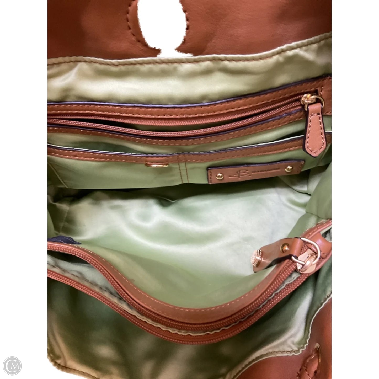 Handbag Leather By B. Makowsky, Size: Medium