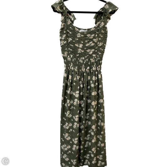 Dress Casual Midi By And Now This In Green & White, Size: M