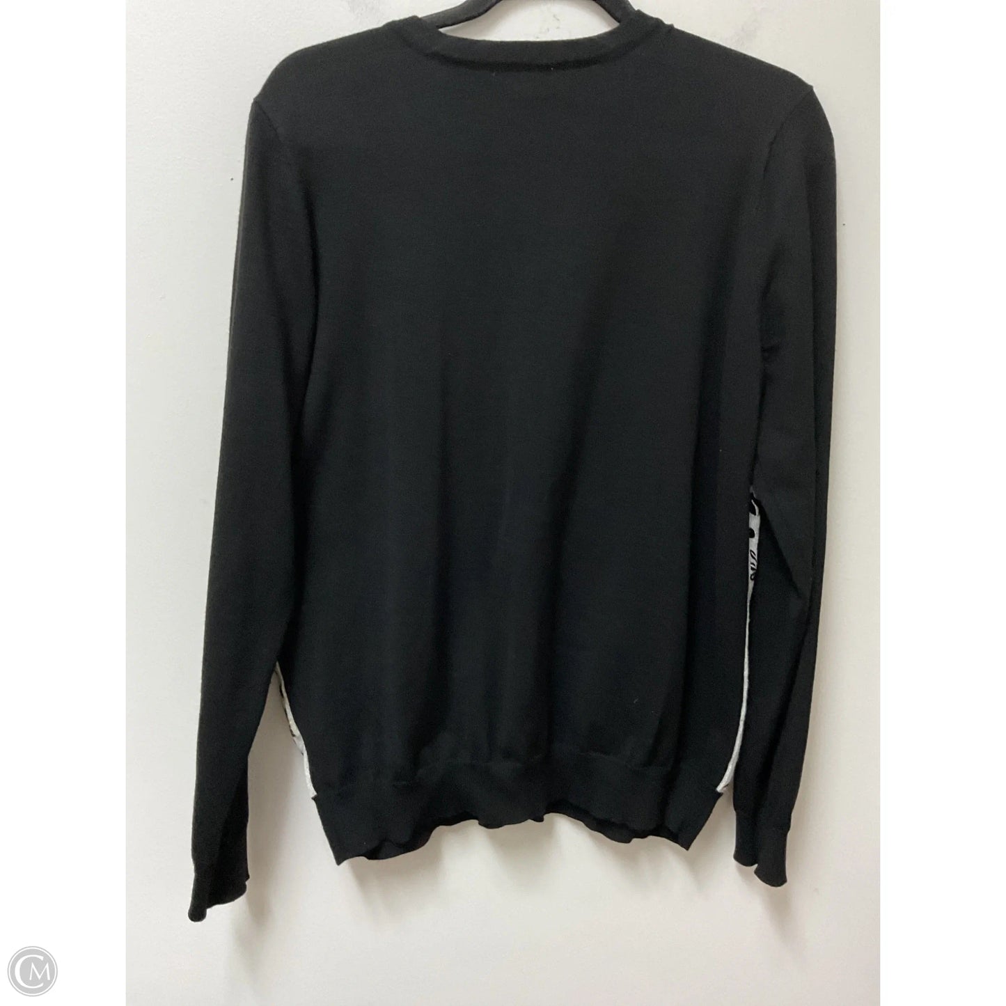 Sweater Cardigan By Croft And Barrow In Black & Silver, Size: L