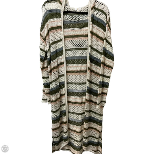Sweater Cardigan By Charming Charlie In Striped Pattern, Size: Xl