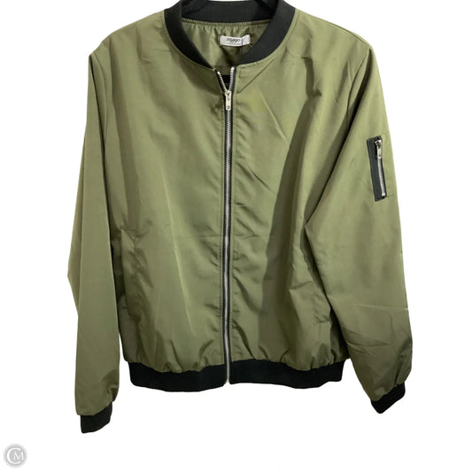 Jacket Other By Zeagoo In Black & Green, Size: L