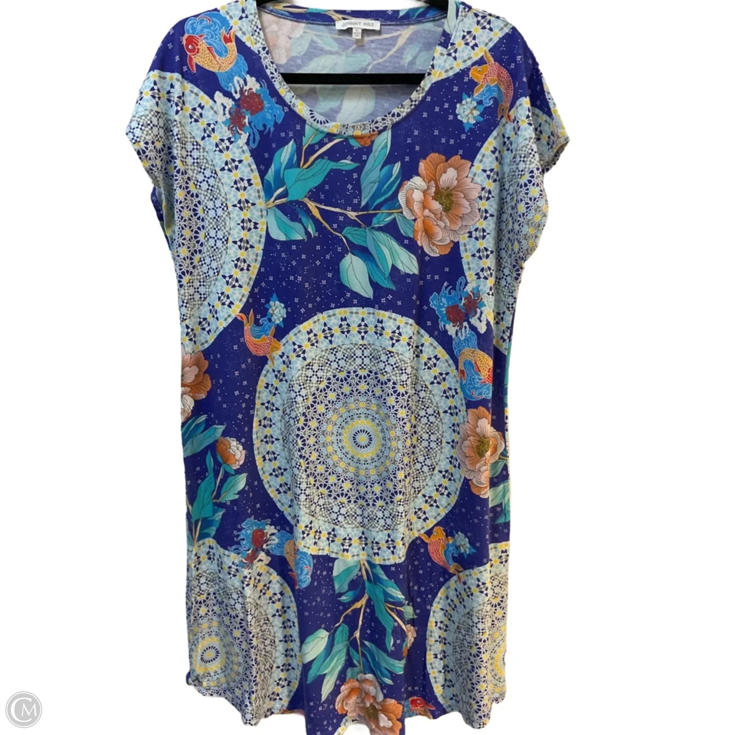 Dress Casual Short By Johnny Was In Floral Print, Size: Xl
