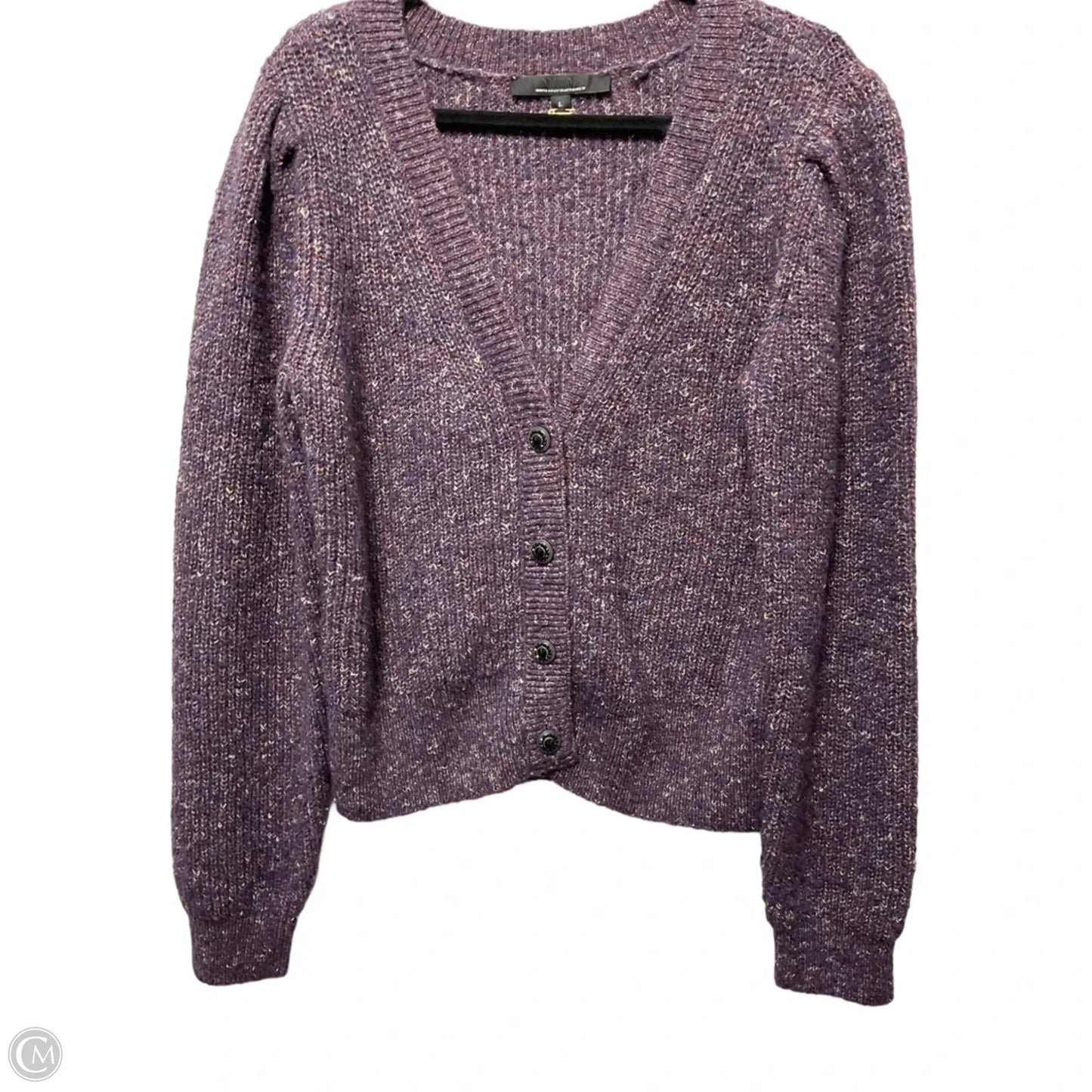 Sweater Cardigan By White House Black Market In Purple, Size: L
