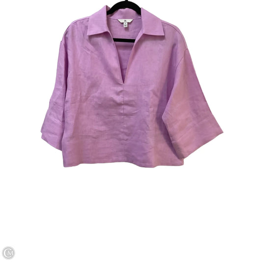 Top Short Sleeve By Banana Republic In Pink, Size: S