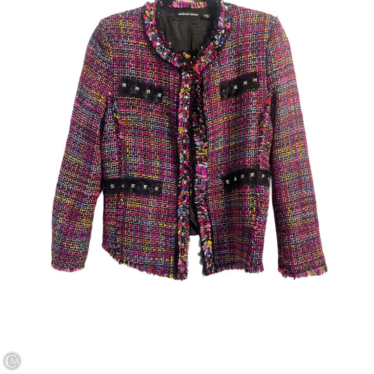 Blazer By Michael Simon In Black & Pink, Size: Sp
