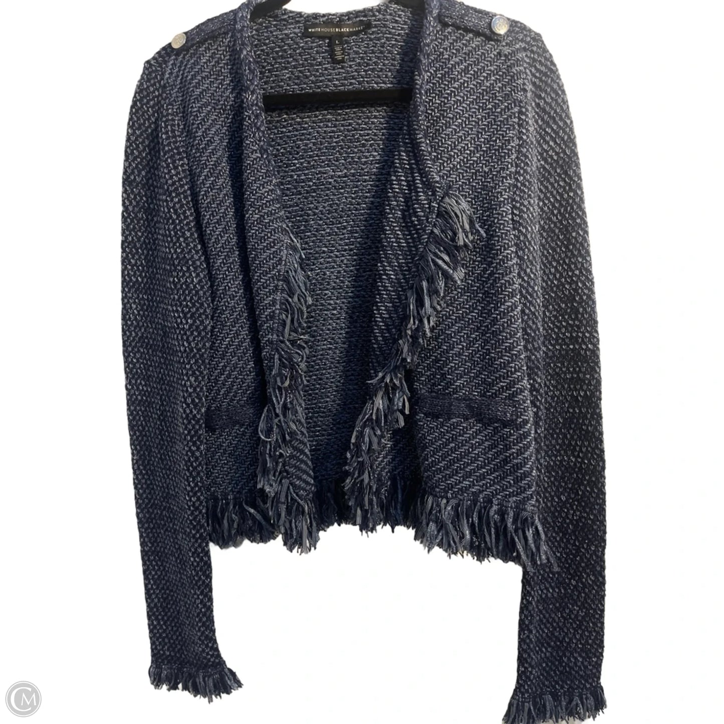 Sweater Cardigan By White House Black Market In Blue, Size: L